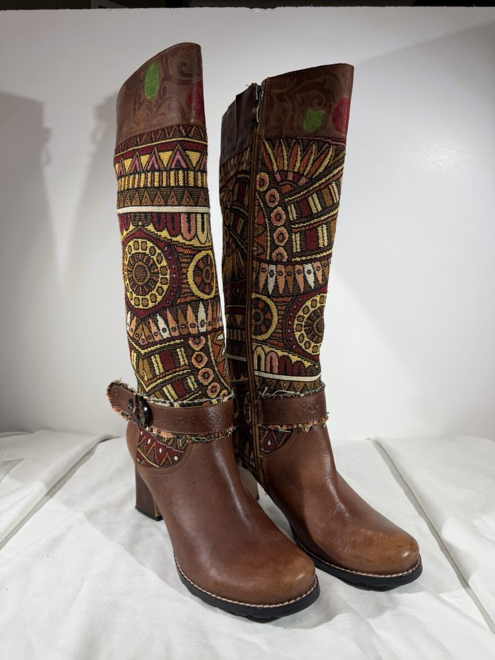 L' ARTISTE Spring Step Floral Boots Women's 38 (US 7.5-8) Natalia